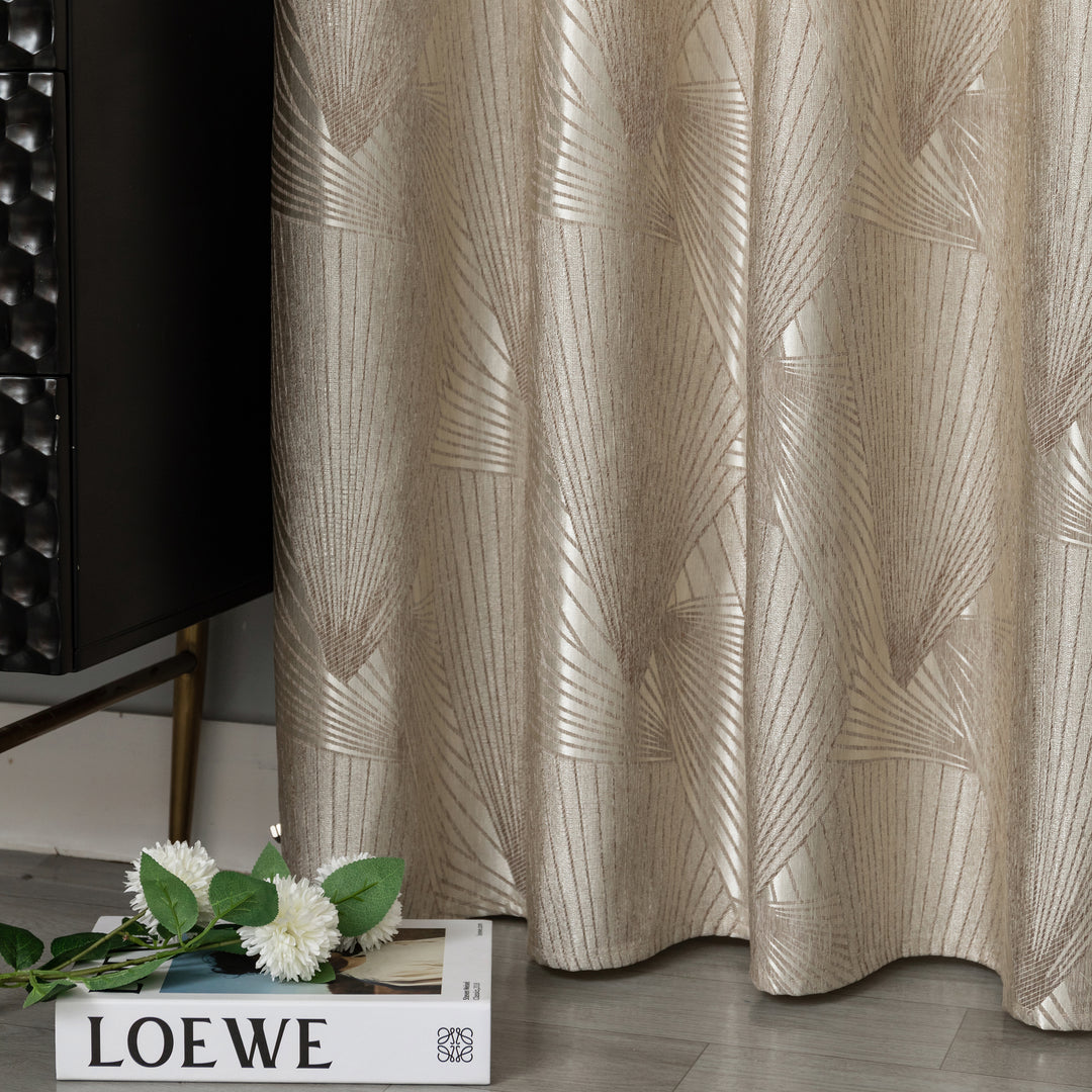 TENDA SEMI OSCURANTE FANTASIA A RAGGI 1 PANNELLO 140X275CM OTTONE