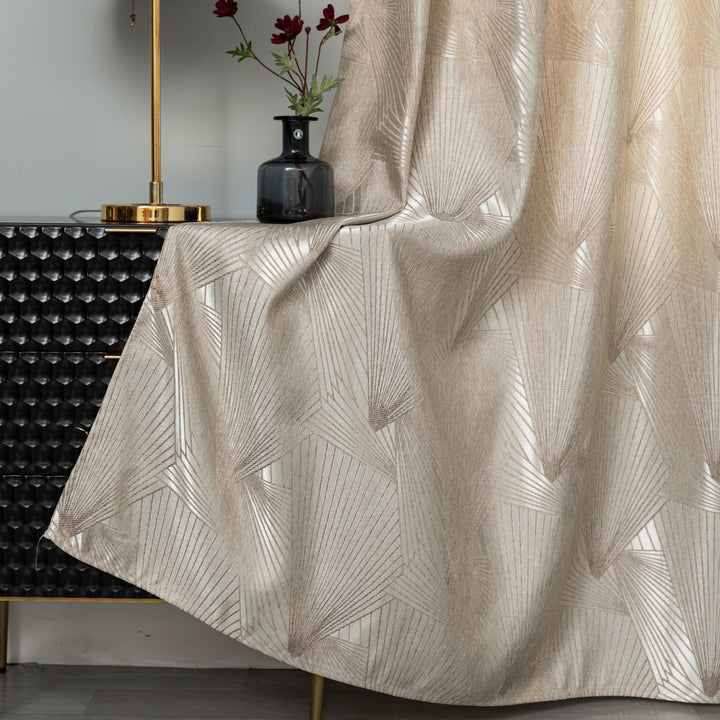 TENDA SEMI OSCURANTE FANTASIA A RAGGI 1 PANNELLO 140X275CM OTTONE