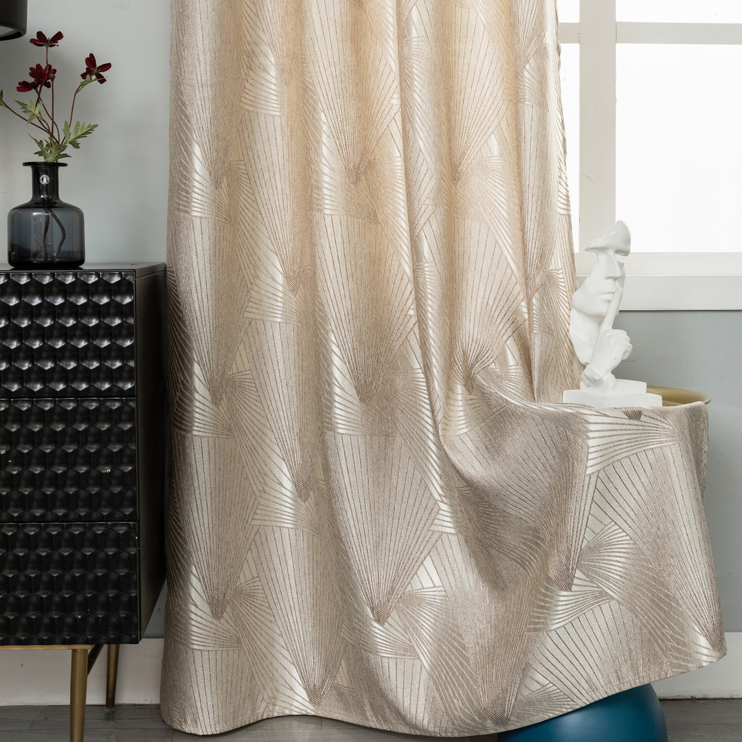 TENDA SEMI OSCURANTE FANTASIA A RAGGI 1 PANNELLO 140X275CM OTTONE
