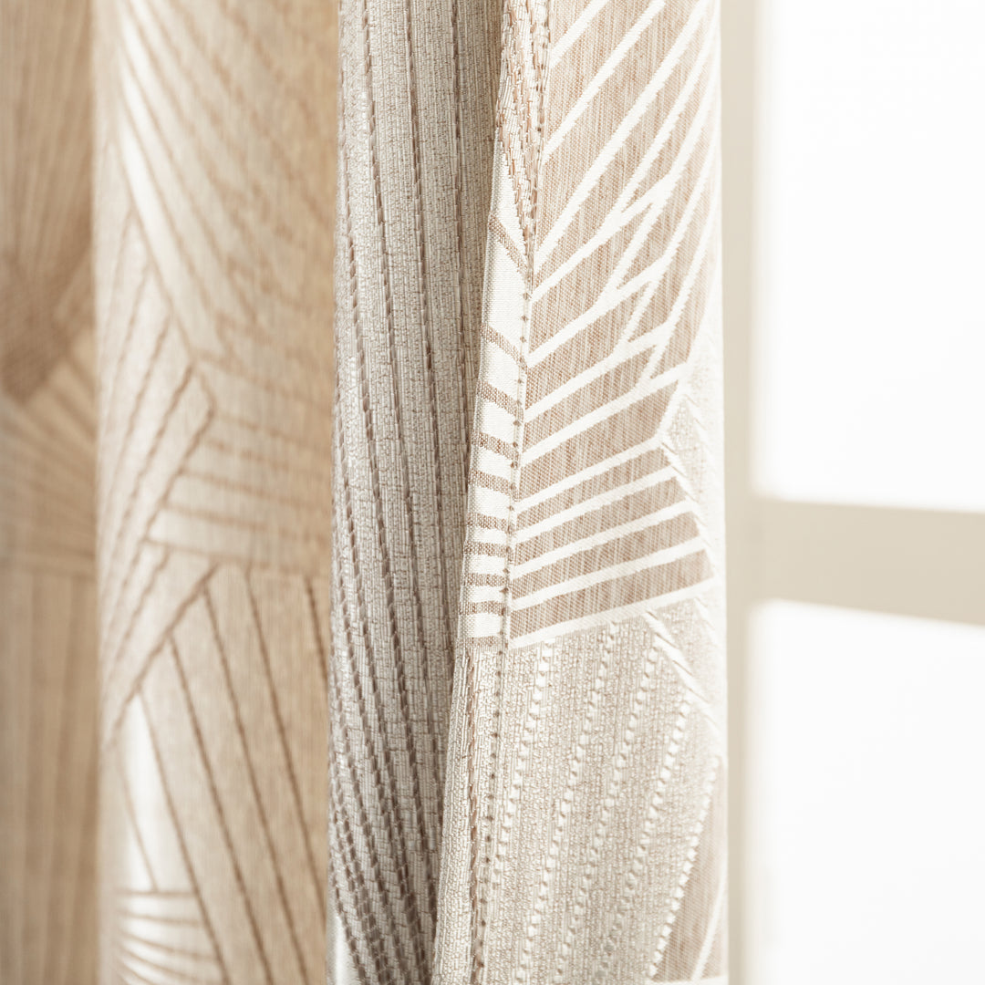 TENDA SEMI OSCURANTE FANTASIA A RAGGI 1 PANNELLO 140X275CM OTTONE