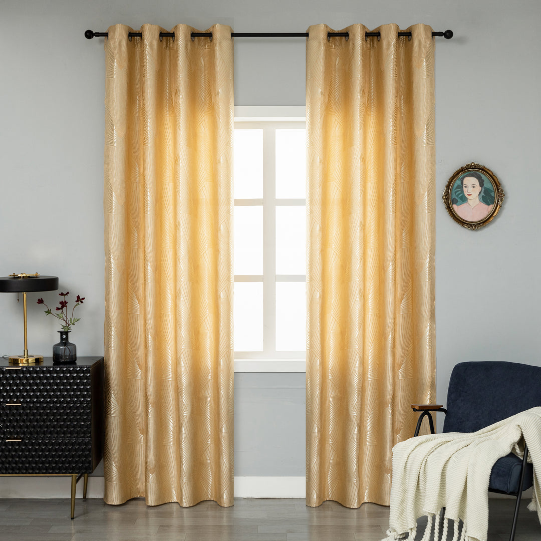 TENDA SEMI OSCURANTE FANTASIA A RAGGI 1 PANNELLO 140X275CM ORO