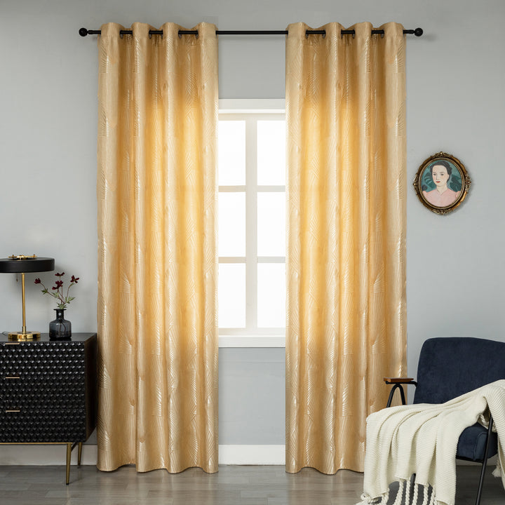 TENDA SEMI OSCURANTE FANTASIA A RAGGI 1 PANNELLO 140X275CM ORO