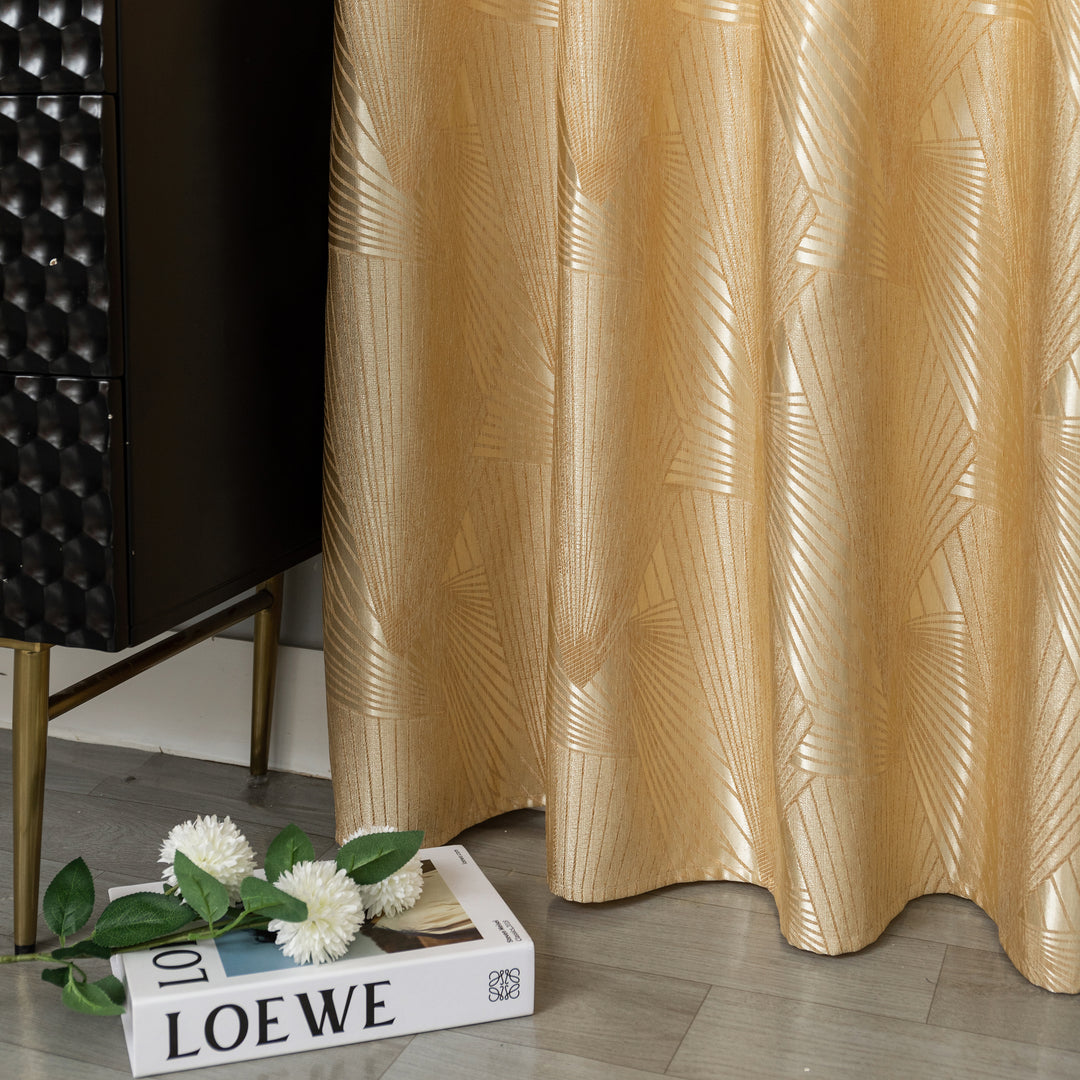 TENDA SEMI OSCURANTE FANTASIA A RAGGI 1 PANNELLO 140X275CM ORO