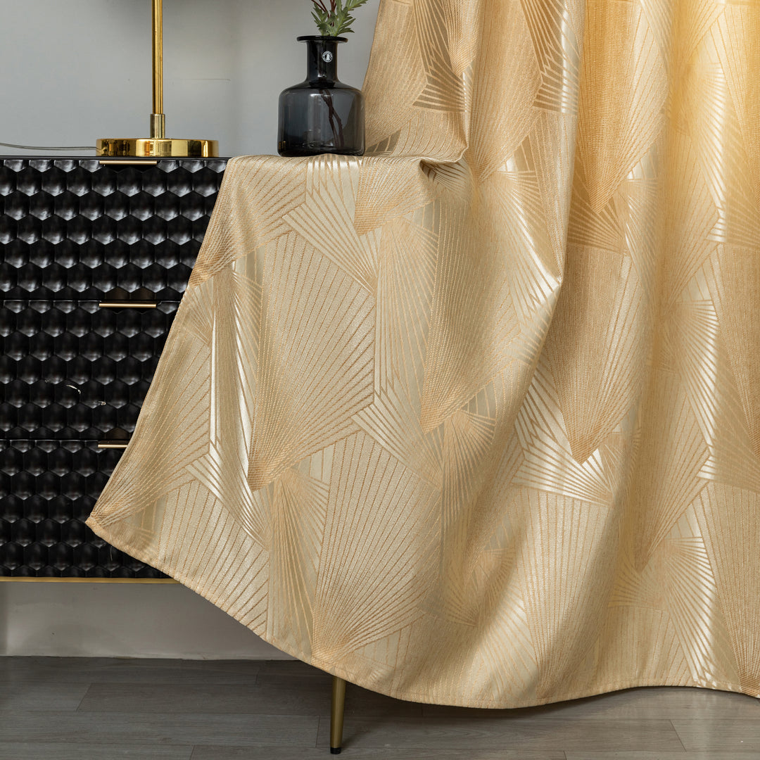 TENDA SEMI OSCURANTE FANTASIA A RAGGI 1 PANNELLO 140X275CM ORO