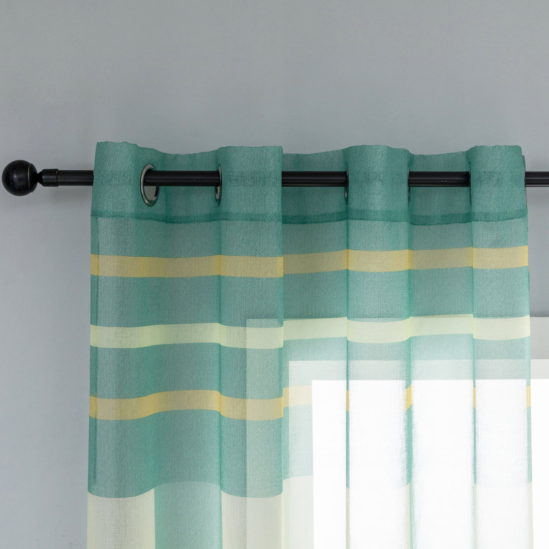 TENDA DELO FILTRANTE A RIGHE COLORATE 140X240CM 1 PANNELLO VERDE E GIALLO