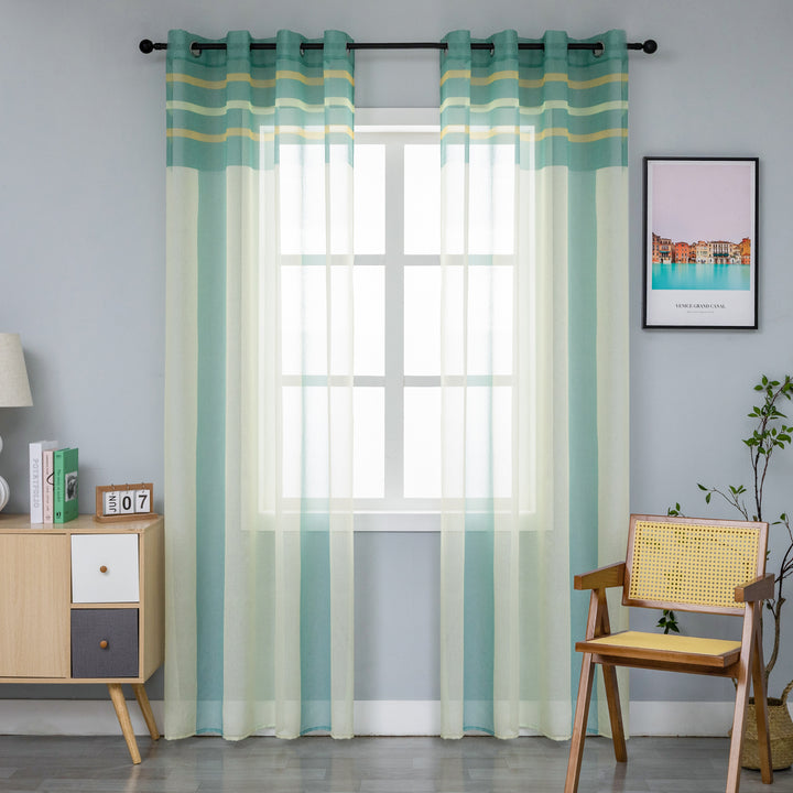 TENDA DELO FILTRANTE A RIGHE COLORATE 140X240CM 1 PANNELLO VERDE E GIALLO