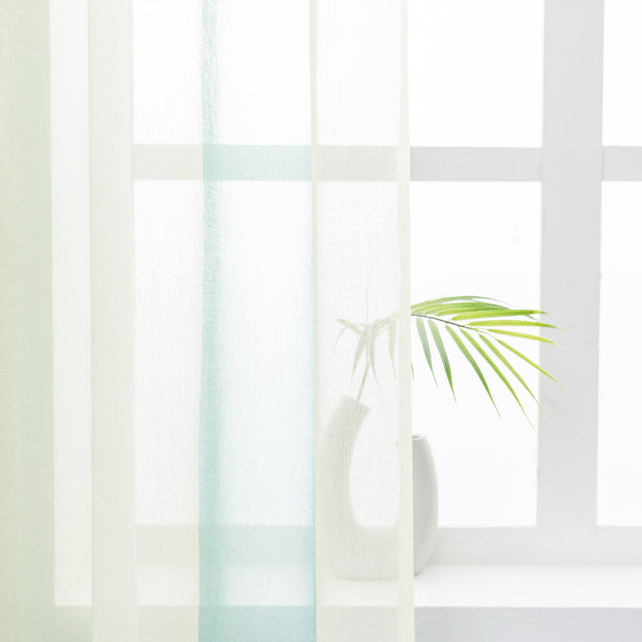 COPPIA TENDE DELO TRASPARENTI A RIGHE COLORATE 2X70X240CM VERDE E GIALLO