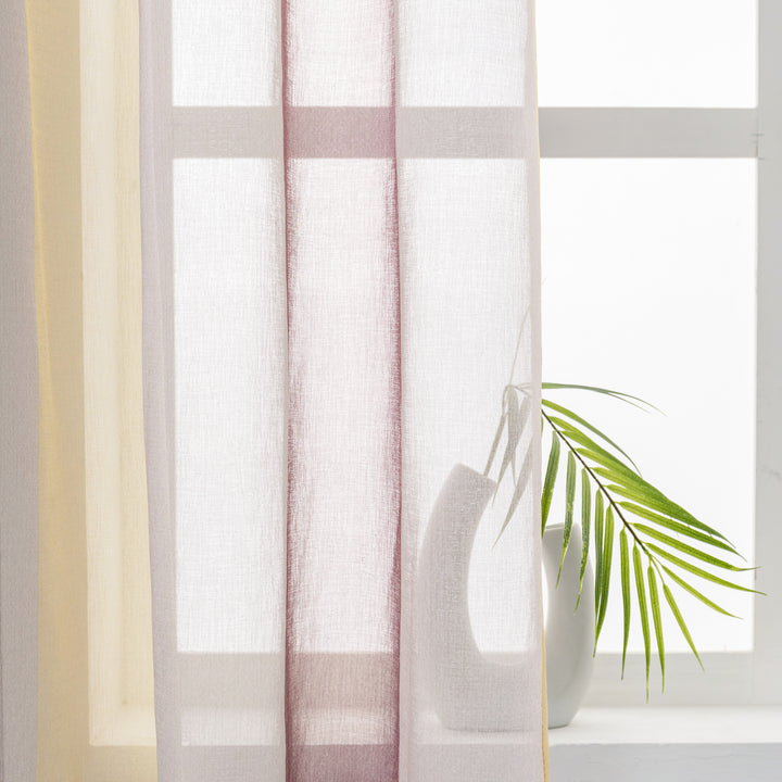 TENDA DELO TRASPARENTE A RIGHE COLORATE 1 PANNELLO 140X140CM MARRONE E CREMA