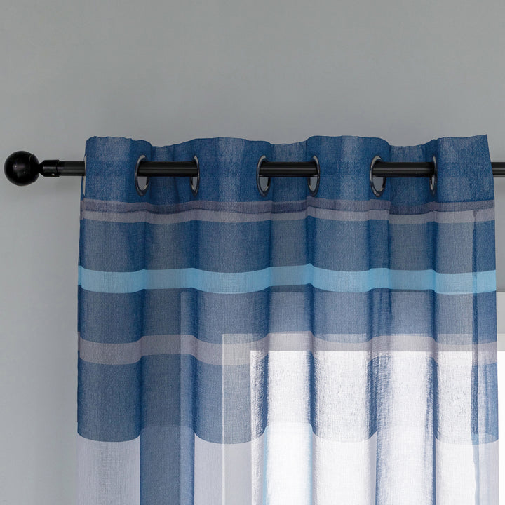 TENDA DELO FILTRANTE A RIGHE COLORATE 140X275CM 1 PANNELLO BLU E GRIGIO