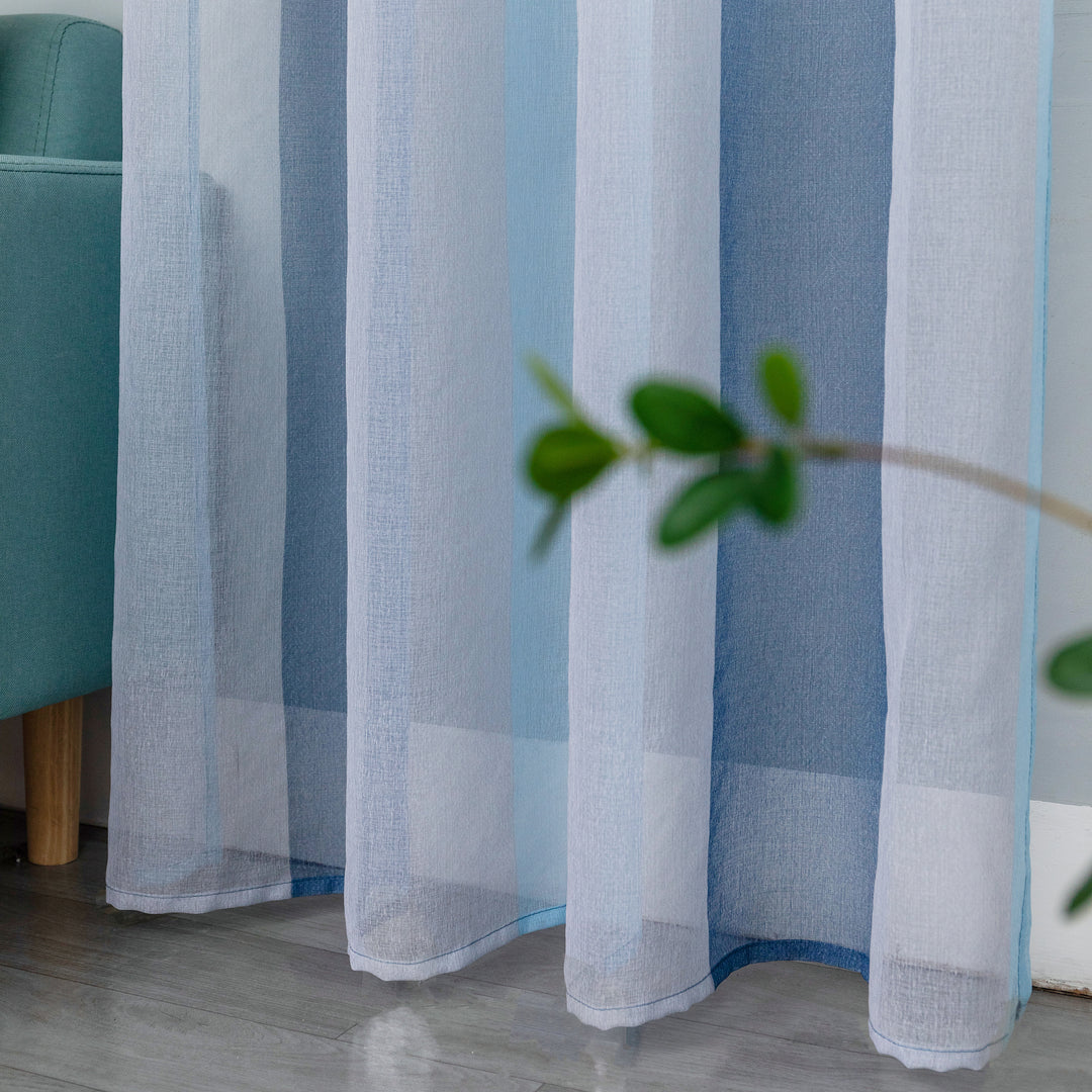 TENDA DELO FILTRANTE A RIGHE COLORATE 140X275CM 1 PANNELLO BLU E GRIGIO