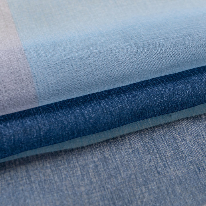 COPPIA TENDE DELO TRASPARENTI A RIGHE COLORATE 2X70X140CM BLU E GRIGIO