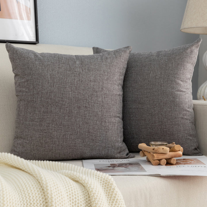 FEDERA CUSCINO SIMIL LINO GRIGIO 2PZ 45X45CM