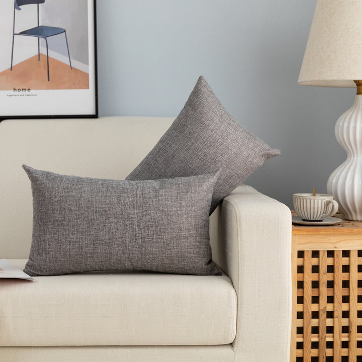 FEDERA CUSCINO SIMIL LINO GRIGIO 2PZ 30X50CM