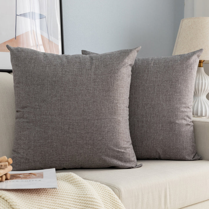 FEDERA CUSCINO SIMIL LINO GRIGIO 2PZ 60X60CM