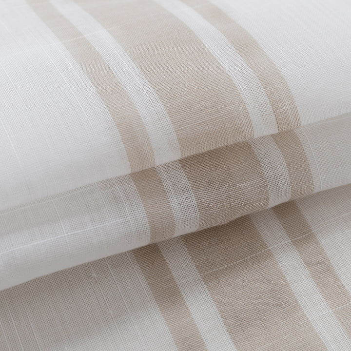 TENDA BIANCA FILTRANTE MISTO LINO A RIGHE 1 PANNELLO 140X275CM BEIGE