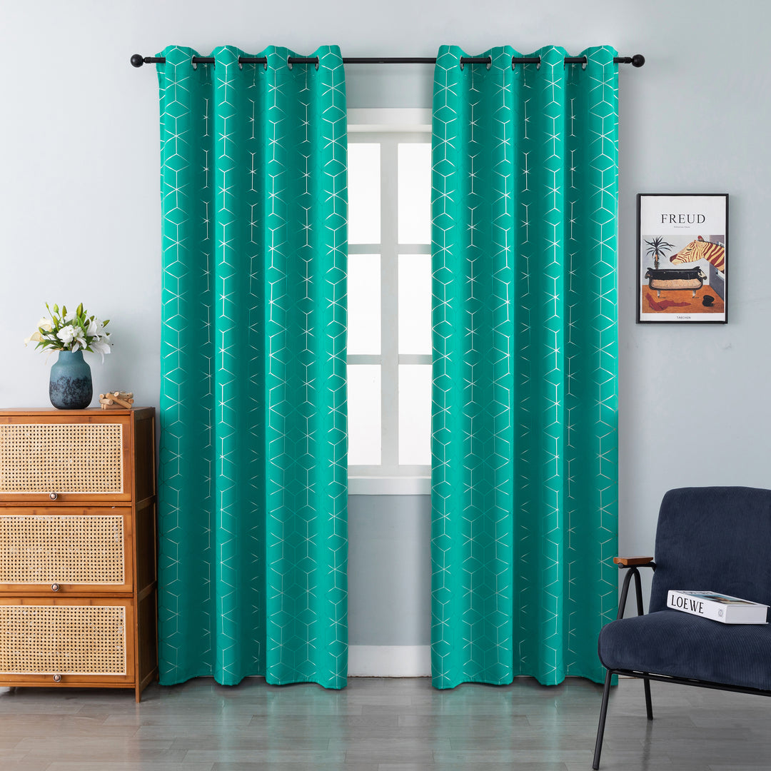 TENDA ELBA OSCURANTE FANTASIA 3D 1 PANNELLO 140X235CM VERDE ACQUA