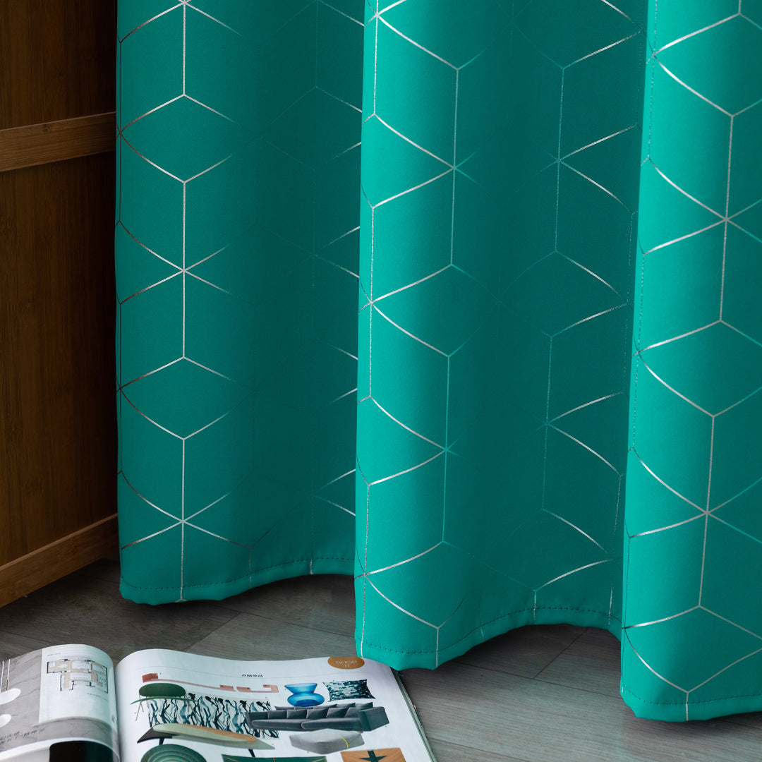TENDA ELBA OSCURANTE FANTASIA 3D 1 PANNELLO 140X235CM VERDE ACQUA