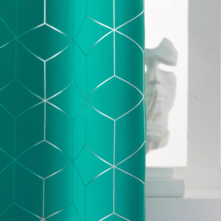 COPPIA TENDE ELBA OSCURANTI FANTASIA 3D 2X70X145CM VERDE ACQUA