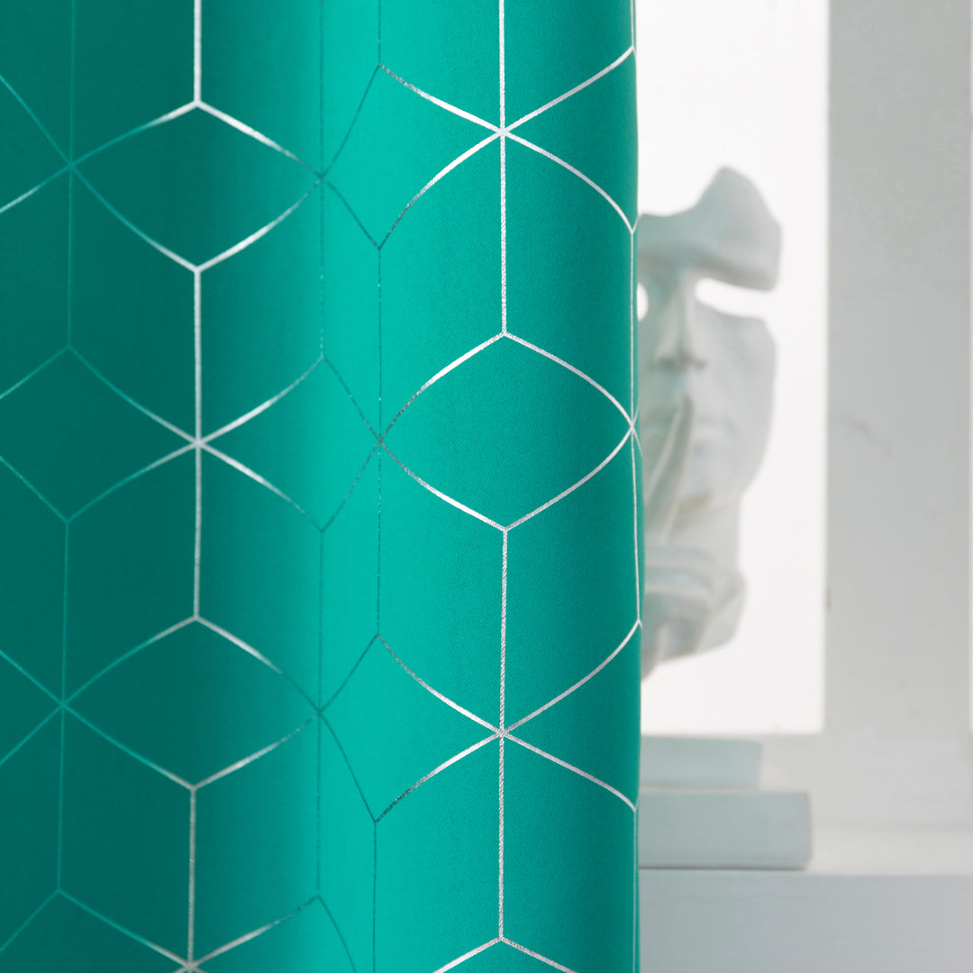 TENDA ELBA OSCURANTE FANTASIA 3D 1 PANNELLO 140X145CM VERDE ACQUA