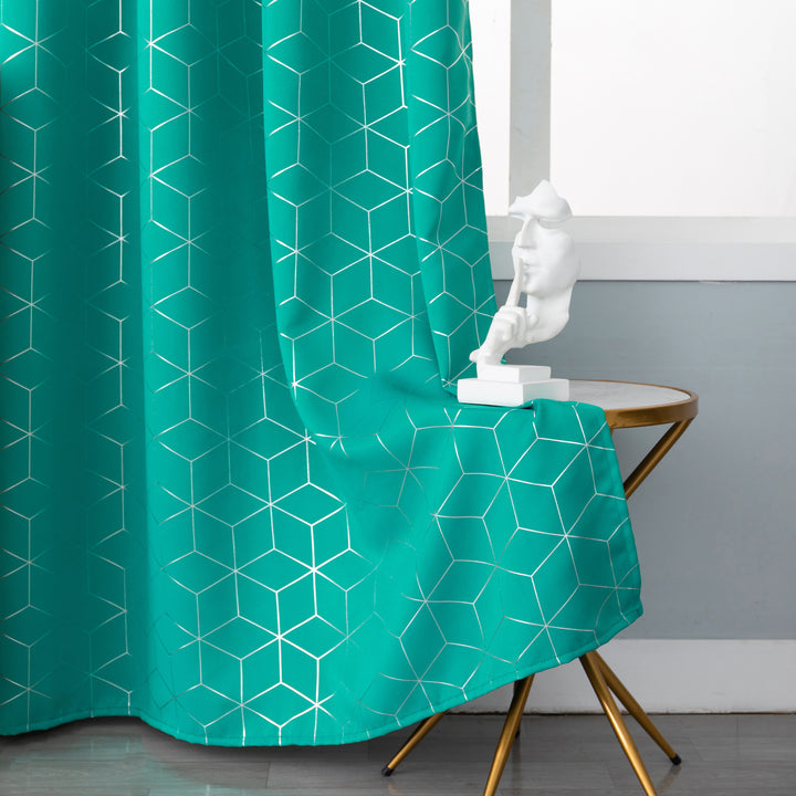 TENDA ELBA OSCURANTE FANTASIA 3D 1 PANNELLO 140X235CM VERDE ACQUA