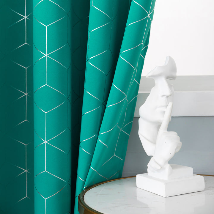 TENDA ELBA OSCURANTE FANTASIA 3D 1 PANNELLO 140X235CM VERDE ACQUA