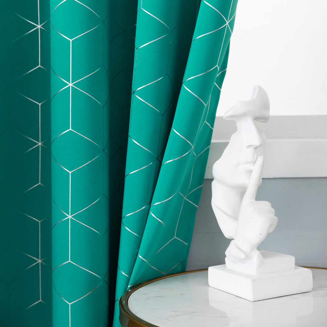 TENDA ELBA OSCURANTE FANTASIA 3D 1 PANNELLO 140X285CM VERDE ACQUA