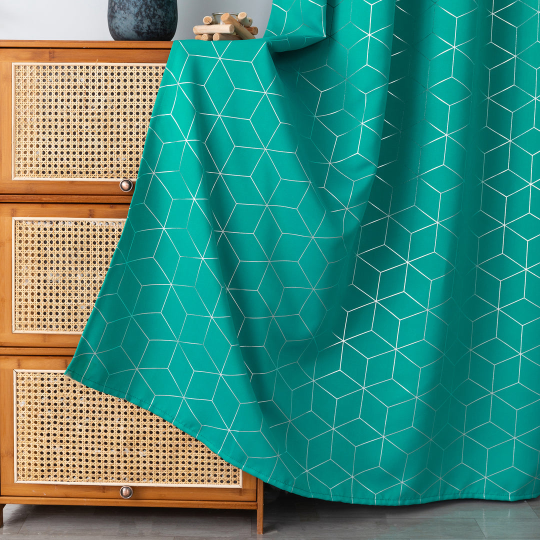 TENDA ELBA OSCURANTE FANTASIA 3D 1 PANNELLO 140X285CM VERDE ACQUA