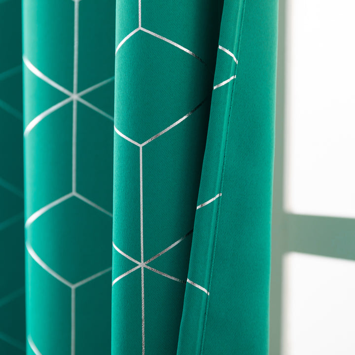 TENDA ELBA OSCURANTE FANTASIA 3D 1 PANNELLO 140X235CM VERDE ACQUA