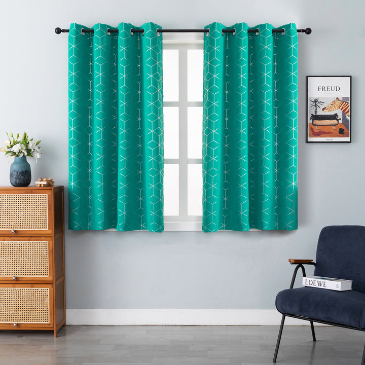 TENDA ELBA OSCURANTE FANTASIA 3D 1 PANNELLO 140X145CM VERDE ACQUA