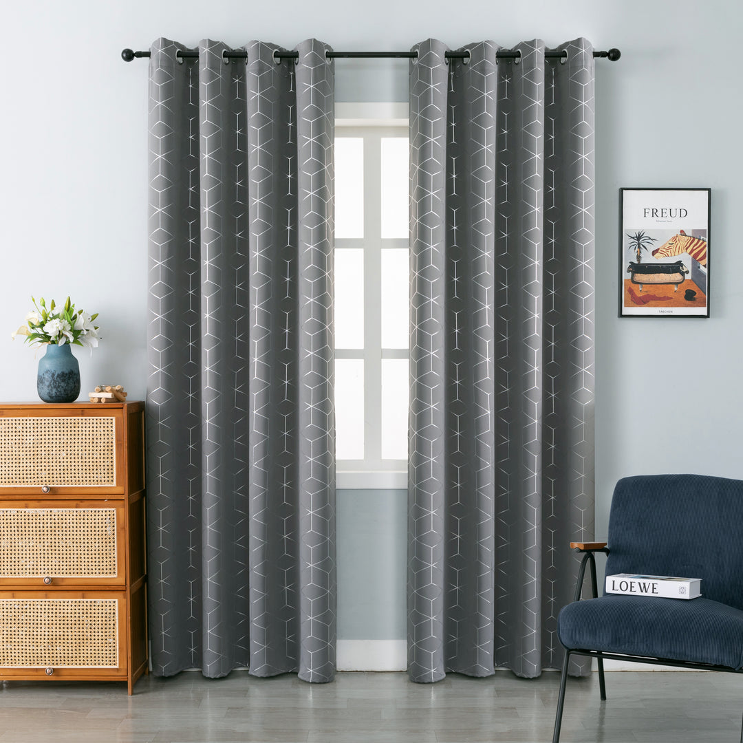 TENDA ELBA OSCURANTE FANTASIA 3D 1 PANNELLO 140X285CM GRIGIO