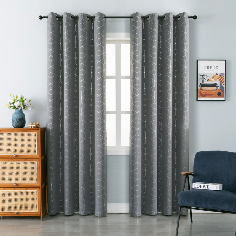 TENDA ELBA OSCURANTE FANTASIA 3D 140X285CM GRIGIO