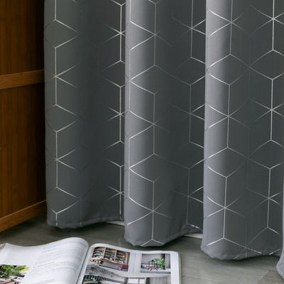 COPPIA TENDE ELBA OSCURANTI FANTASIA 3D 2X70X235CM GRIGIO