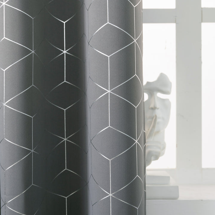 COPPIA TENDE ELBA OSCURANTI FANTASIA 3D 2X70X145CM GRIGIO
