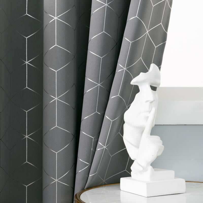 TENDA ELBA OSCURANTE FANTASIA 3D 140X235CM GRIGIO