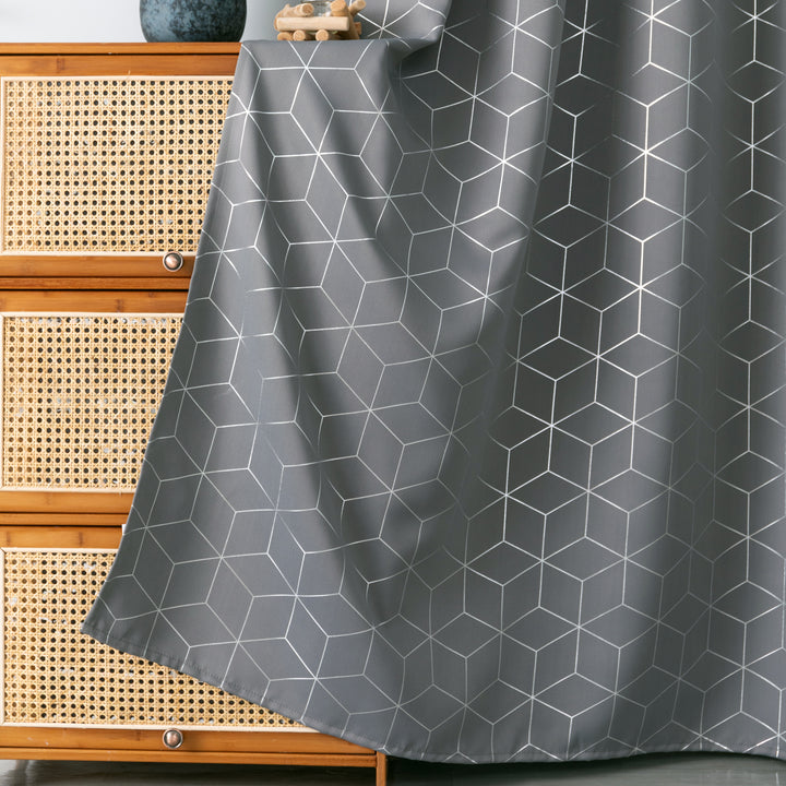 TENDA ELBA OSCURANTE FANTASIA 3D 1 PANNELLO 140X285CM GRIGIO