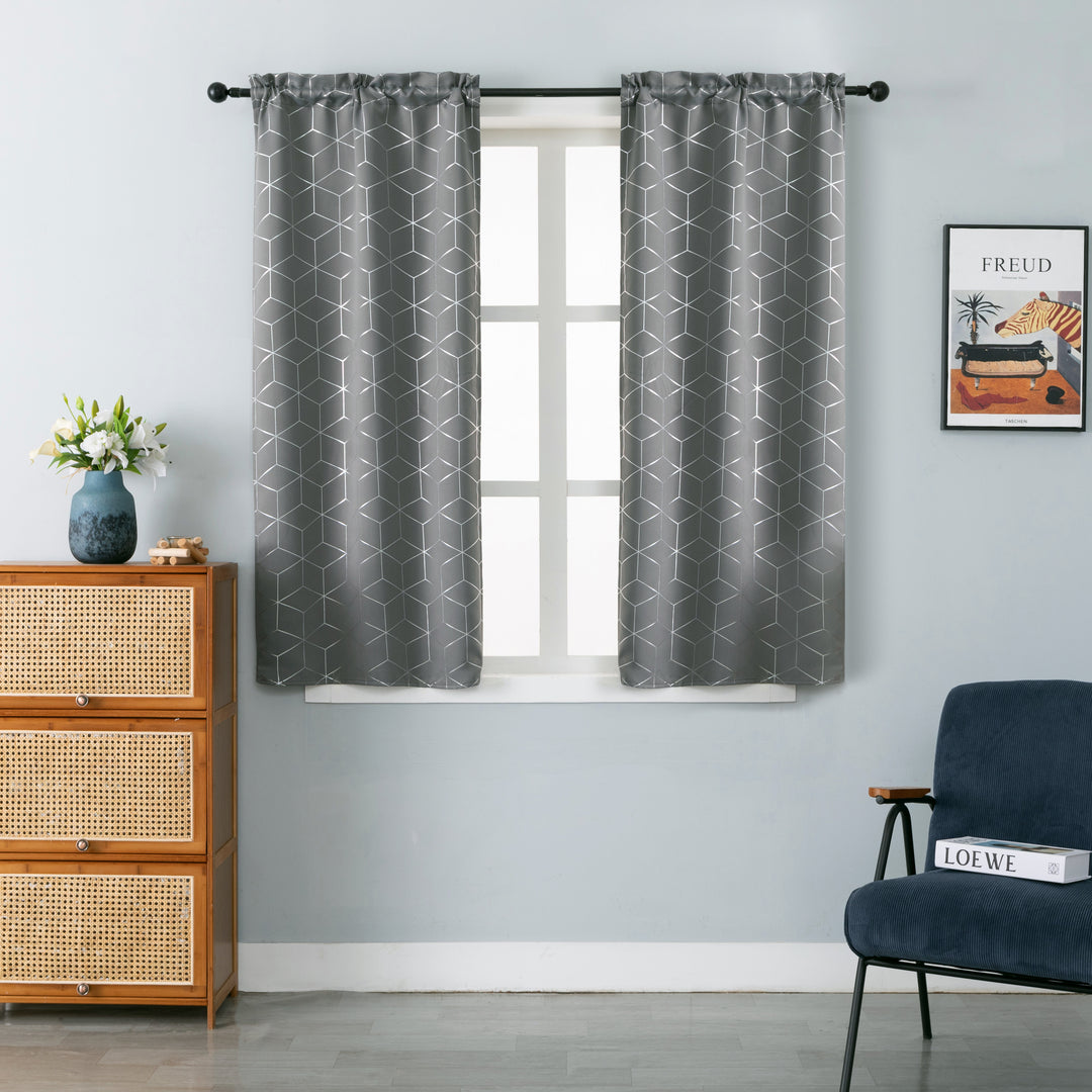 COPPIA TENDE ELBA OSCURANTI FANTASIA 3D 2X70X145CM GRIGIO