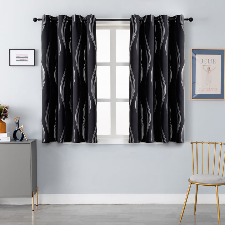 TENDA DOMINICA OSCURANTE FANTASIA ONDE 1 PANNELLO 140X145CM NERO