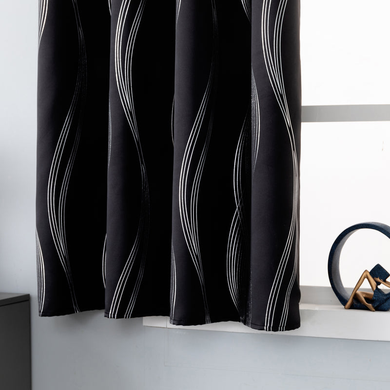 TENDA DOMINICA OSCURANTE FANTASIA ONDE 140X145CM NERO