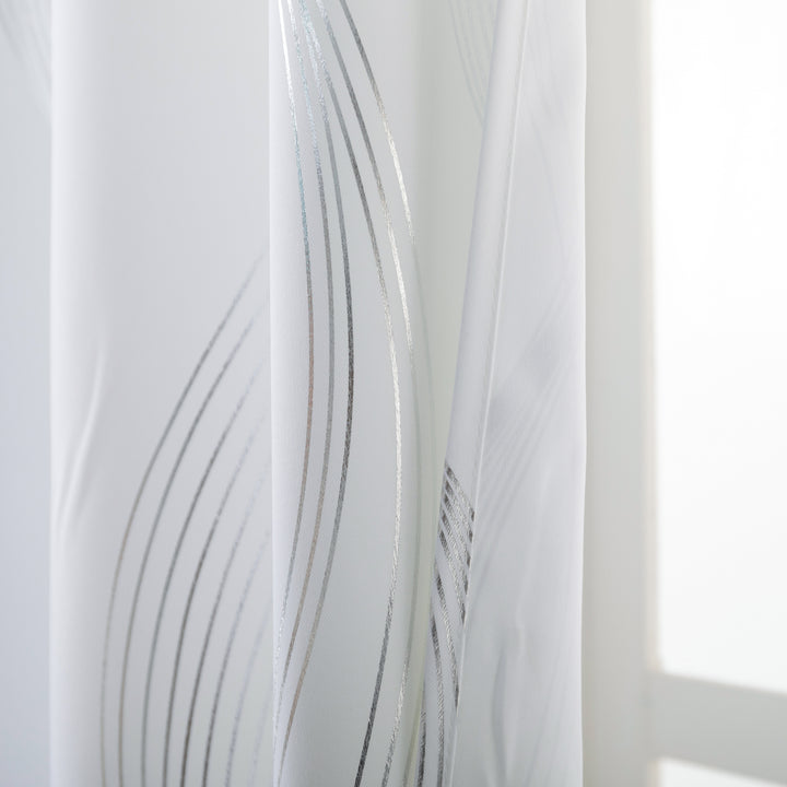 TENDA DOMINICA SEMI OSCURANTE FANTASIA ONDE 1 PANNELLO 140X145CM BIANCO