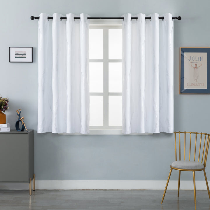 TENDA DOMINICA SEMI OSCURANTE FANTASIA ONDE 1 PANNELLO 140X145CM BIANCO