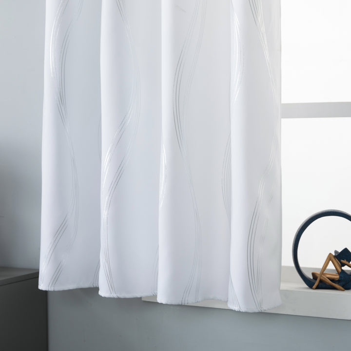 TENDA DOMINICA SEMI OSCURANTE FANTASIA ONDE 1 PANNELLO 140X145CM BIANCO