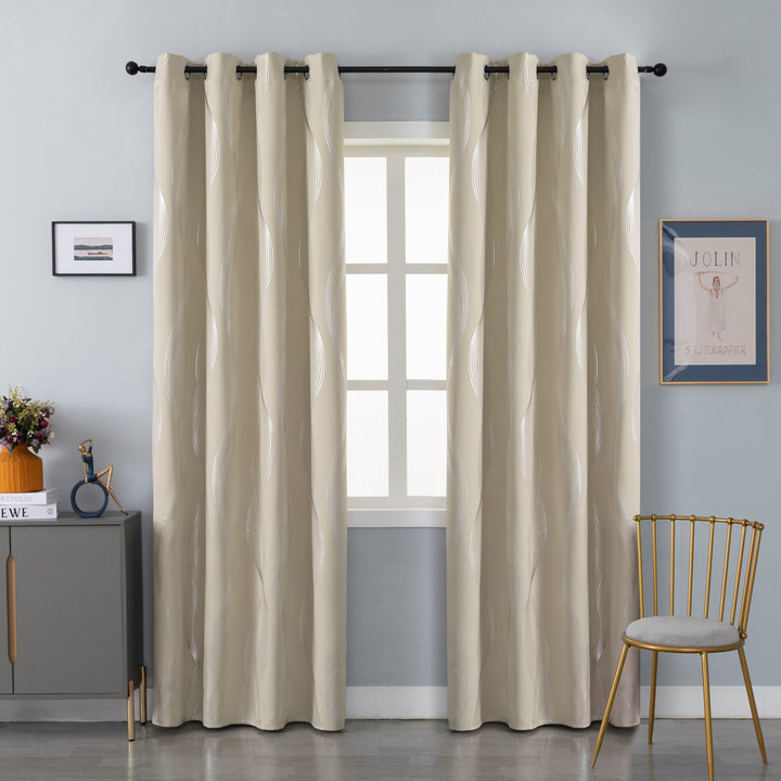 TENDA DOMINICA OSCURANTE FANTASIA ONDE 1 PANNELLO 140X235CM BEIGE