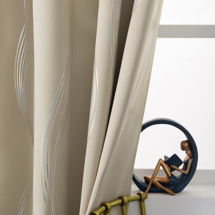 TENDA DOMINICA OSCURANTE FANTASIA ONDE 1 PANNELLO 140X145CM BEIGE