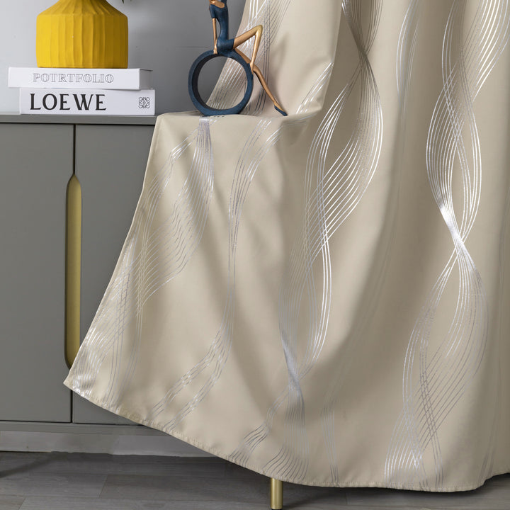TENDA DOMINICA OSCURANTE FANTASIA ONDE 1 PANNELLO 140X285CM BEIGE