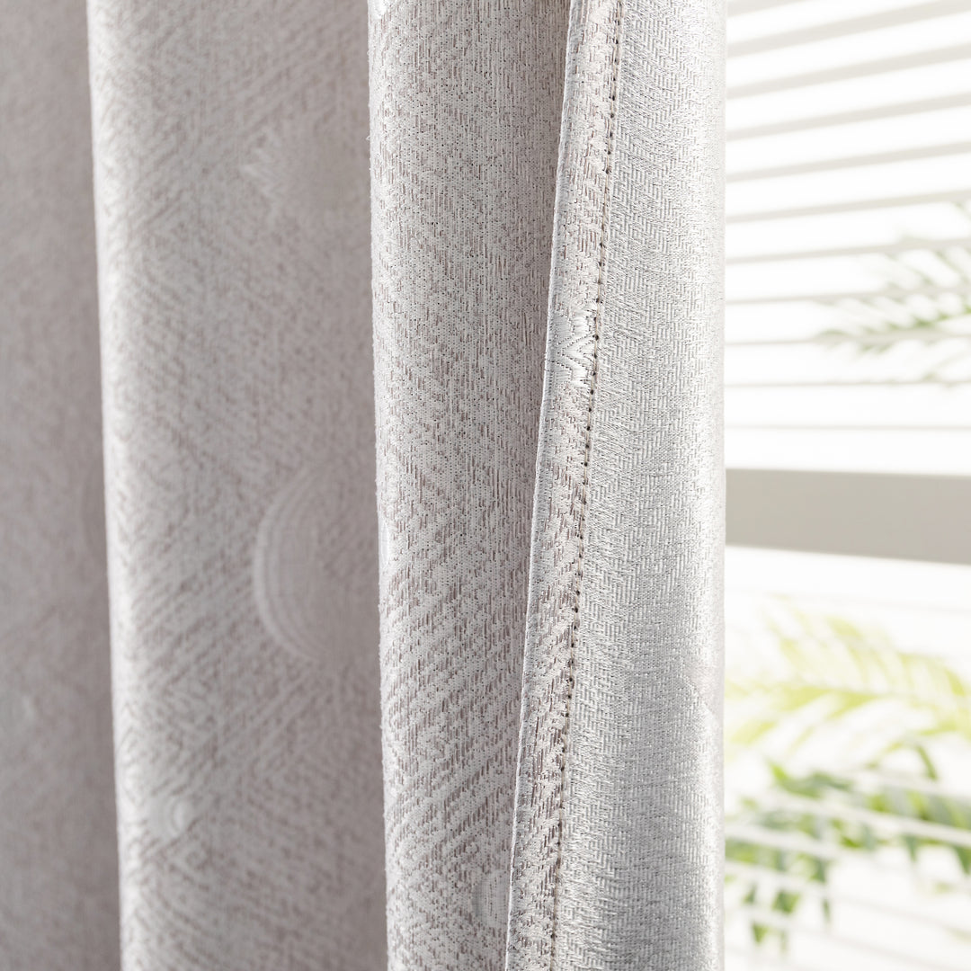 TENDA JACQUARD SEMI OSCURANTE FANTASIA LUNA E STELLE 1 PANNELLO 140X275CM GRIGIO