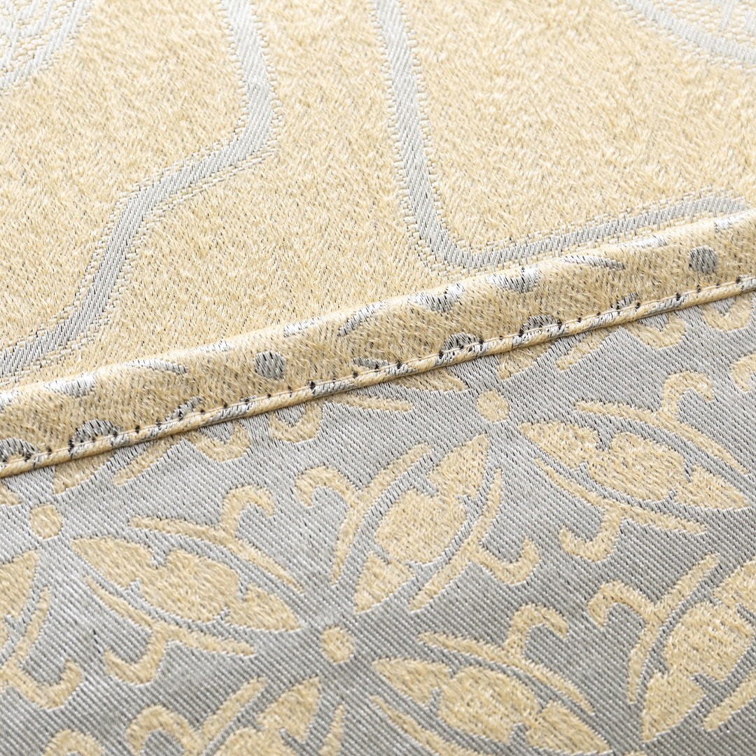 COPPIA TENDE SANTORINI JACQUARD SEMI OSCURANTE MOTIVO ORIENTALE 2 PANNELLI 140X275CM ORO