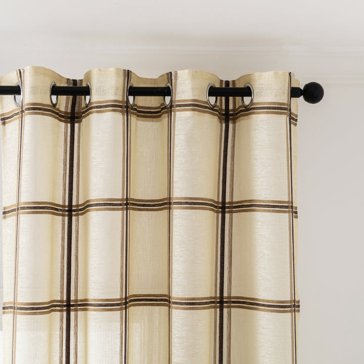 TENDA SEMI FILTRANTE FANTASIA SCOZZESE 1 PANNELLO 140X285CM CREMA