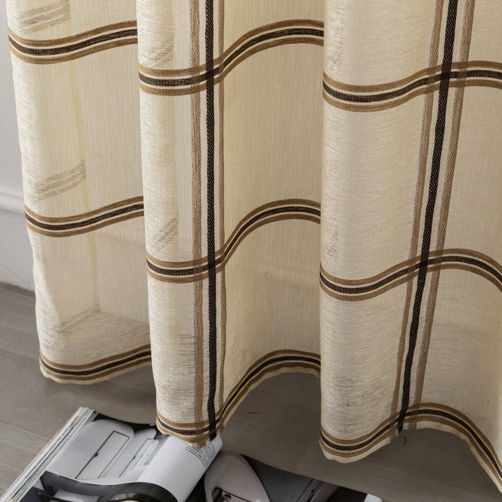 TENDA SEMI FILTRANTE FANTASIA SCOZZESE 1 PANNELLO 140X285CM CREMA