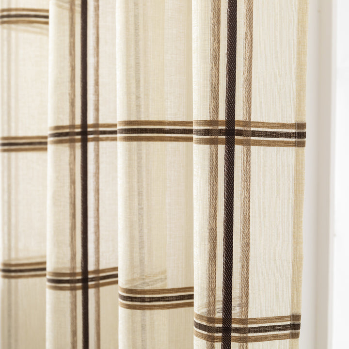 TENDA SEMI FILTRANTE FANTASIA SCOZZESE 1 PANNELLO 140X285CM CREMA