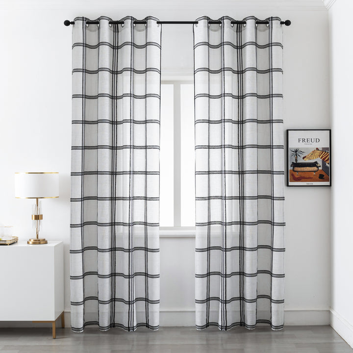 TENDA SEMI FILTRANTE FANTASIA SCOZZESE 1 PANNELLO 140X285CM GRIGIO